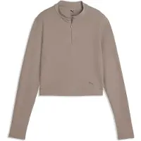 Puma CLOUDSPUN Quarter-Zip Long Sleeve Top Women, Performance, Mouse Gray, XL