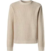 Pepe Jeans for man. PM7000093 Dorian Crew beige jumper (XXL), Casual, Cotton, Long sleeve