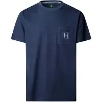 Hackett for man. HM5000138 H Pocket navy t-shirt (S), Casual, Cotton, Short sleeve