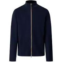 Hackett London for man. HM7000285 Milano Fzip navy blue zip-up sweater (XXL), Casual, Wool, Classic, Long sleeve