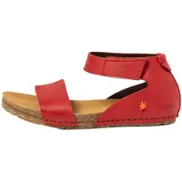 Art for woman. 103823080003_008 Leather Sandals 0382 Crete red (41), Flat, Velcro, Casual