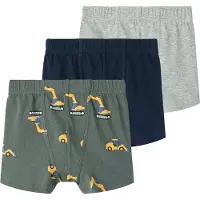 Name it Boxershorts - NmmTights - 3-pack - Urban Chic/Grey Meler - - 5 år (110) - Boxershorts