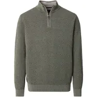 Casamoda Halfzip Genser Structure melert Grønn Størrelse