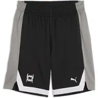 Puma Fundamentals Mesh 8" Basketball Shorts, Clothing, Black, XL