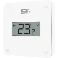 Roth Touchline SL X romtermostat med trykknapp og display, hvit