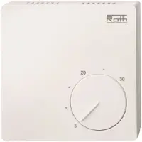Roth Basicline er et trådført 24 volt system til rumregulering af gulvvarmeanlæg.
