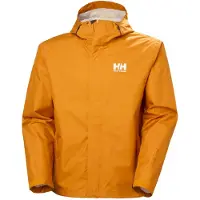 Helly Hansen for man. 62047 Seven J orange waterproof jacket (M), Casual, Polyester, Outdoor, Mustard