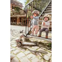 Scoot & Ride Highwaykick 1 Lifestyle - Brown Linjer - - OneSize - Sparkehjul