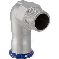 Geberit Overgangsbøjning rustfri18 mm-1/2 muffe / nippel mapress
