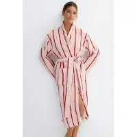 Gina Tricot  - Soft terry bathrobe - morgenkåper - Rosa - L - Dame