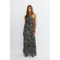 Gina Tricot  - Crinkle maxi dress - Maxikjoler - Svart - S - Dame