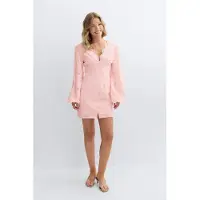 Gina Tricot  - Embroidered mini dress - korte kjoler - Rosa - 38 - Dame