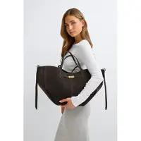 Gina Tricot  - Detail strap tote bag - Skuldervesker - Brun - ONESIZE - Dame