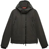 Superdry for man. M5012422A MF Arctic dark green hooded jacket (M), Black, Casual, Recycled Polister