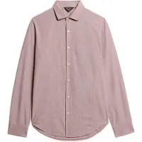 Superdry for man. M4010860A Casual long sleeve pink shirt (S), Cotton