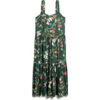 Superdry Woven Tiered Ermeløs Lang Kjole
