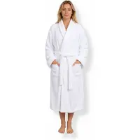 Nordstrand Morgenkåpe str. XXL/XXXL - Myk fleece - Hvit