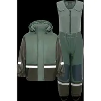 Didriksons Regntøy m. Fleece - PU - Boardman - Dark Moss - - 100 - Regntøy