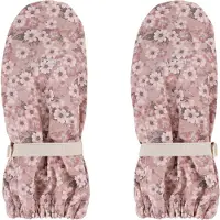 CeLaVi Votter m. Fleece - PU - Shadow Grå m. Blomster - - 0-2 år (50-92) - Votter