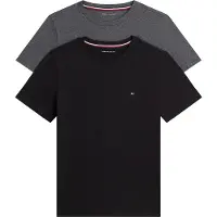 Tommy Hilfiger T-Skjorte - 2-pack - Svart/Mørkegrå Melert - - 8-10 år (128-140) - T-skjorte