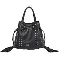 Pepe Jeans for woman. PL0300123 Melia Gem black handbag (OSFA), Casual, Leather