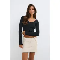 Gina Tricot  - Cargo mini skirt - miniskjørt - Beige - L - Dame