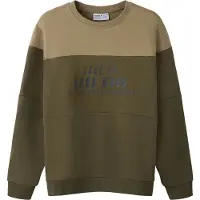 Name it Collegegenser - NmmVemil - Olive Natt/Kamp på - - 6 år (116) - Collegegenser