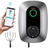 Vevor ladestasjon for elbil 11 kW 400 VAC trefase ladestasjon for elbiler, for alle elbiler og plug-in-hybrider, smart ladestasjon for hjemmebiler type 2, 16 A strøm, med app-fjernkontroll og LED-indi