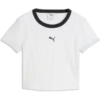 Puma Essentials Ribbed Baby Tee Women, Clothing, White, L