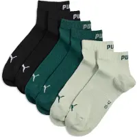 Puma Quarter Socks Unisex (3-Pack), Clothing, Green Combo, 47-49