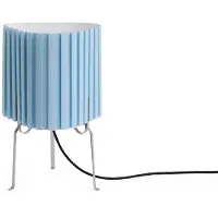 HAY bordlampe Canelé, lyseblå, høyde 37 cm, E14, tekstil
