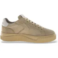 Voile Blanche for woman. 2017542 Lipari beige Leather Sneakers (38), Flat, Laces, Casual