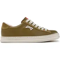 Camper for woman. K201855-014 Green Runner Four leather sneakers (36), Flat, Laces, Casual