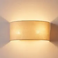 Duolla Vegglampe Nature, kremfarget, bredde 40 cm, tekstil, opp/ned