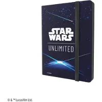 Ultra pro Gamegenic: Star Wars Unlimited kortspill - 18-lommer album - kortbakside blå