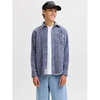 Kids Skjorte - JorFrederiksberg - Flannel - Krone Blue/C - - 16 år (176) - Skjorte