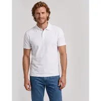 GUESS for man. M6YP60K4388 Basic White Short Sleeve Polo (M), Casual, Cotton