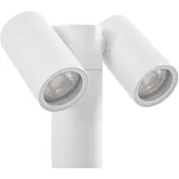 PRIOS sokkellampe Tulimar, 2 lyskilder, 45 cm, hvit, IP65