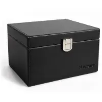 Wozinsky WPB-R16 RFID-signalblokkerende boks for nøkkelfrie nøkler, med rom, 16 x 12 x 9 cm – svart