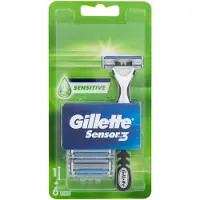 Gillette GILLETTE_SET Sensor3 Sensitiv barberhøvel + utskiftbare blader 6 stk