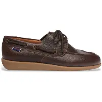Sebago for man. 72125BW Gary Jobson Brown Leather Loafers (43), Flat, 1 to 3 cm, Laces, Casual, Classic