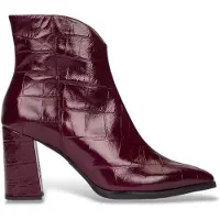 Wonders for woman. M-5444_5713_9834 Aurora 44 leather boots, burgundy (38), 5 to 8 cm, Zip, Casual