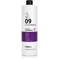 Pūring 09 BlondeResolve Silver Shampoo nøytraliserende sjampo for blondt, grått og bleket hår 1000 ml