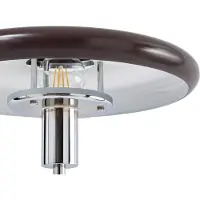 LINDBY gulvlampe Branford, retro, brun, metall/marmor