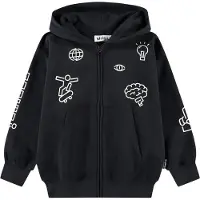 Molo Cardigan - Marley - Svart m. Trykk - - 7 år (122) - Cardigan