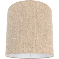 QAZQA Lampeskjerm i stoff beige med boucléstoff 40/40 cm
