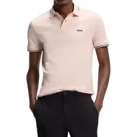 BOSS for man. 50564688 Pastel orange Paule polo shirt (L), Casual, Cotton, Short sleeve