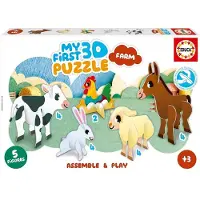 Educa 3D Puslespill - 18 Brikker/5 Figurer - My First - Farm - - OneSize - Puslespill