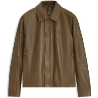 BOSS for man. 50569177 Porsche x leather jacket with hidden magnetic closure brown (L), Casual