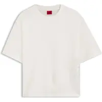 HUGO for woman. 50570677 Duslant White T-Shirt (S), Casual, Cotton, Short sleeve